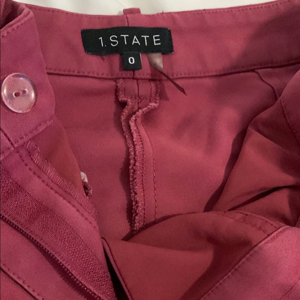 1. State Pink Capris with Structured Fit
